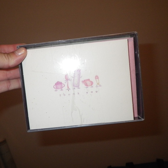 Baby Girl Shower Thank You Card Set of 10 - Picture 1 of 3